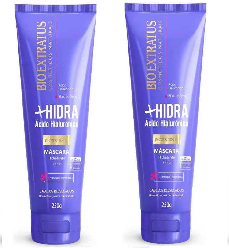 KIT 2 FINALIZADOR PROTEçãO HIDRATANTE MAIS HIDRA 200 ML BIO EXTRATUS
