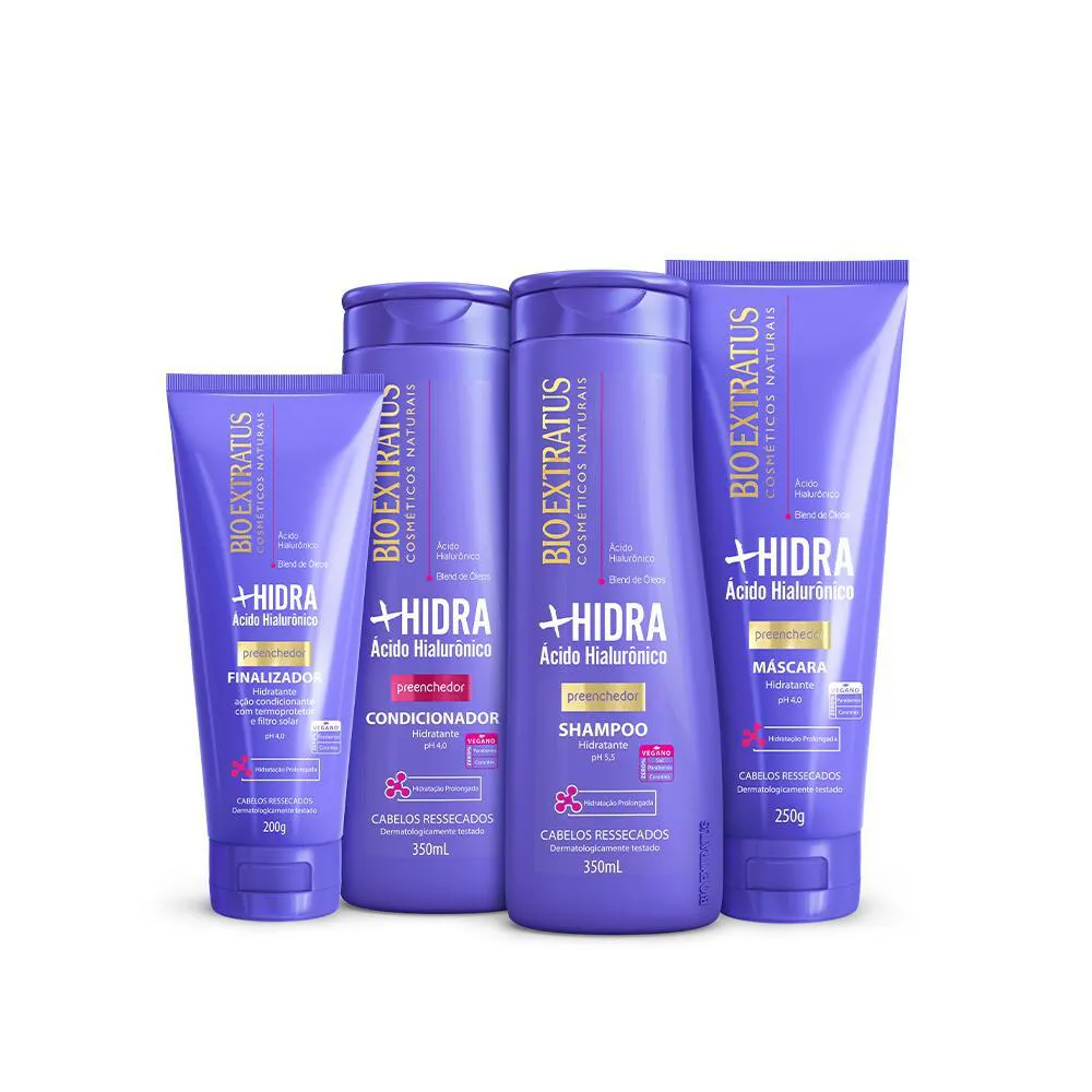 KIT LIMPEZA HIDRATANTE MAIS HIDRA 4 PRODUTOS BIO EXTRATUS