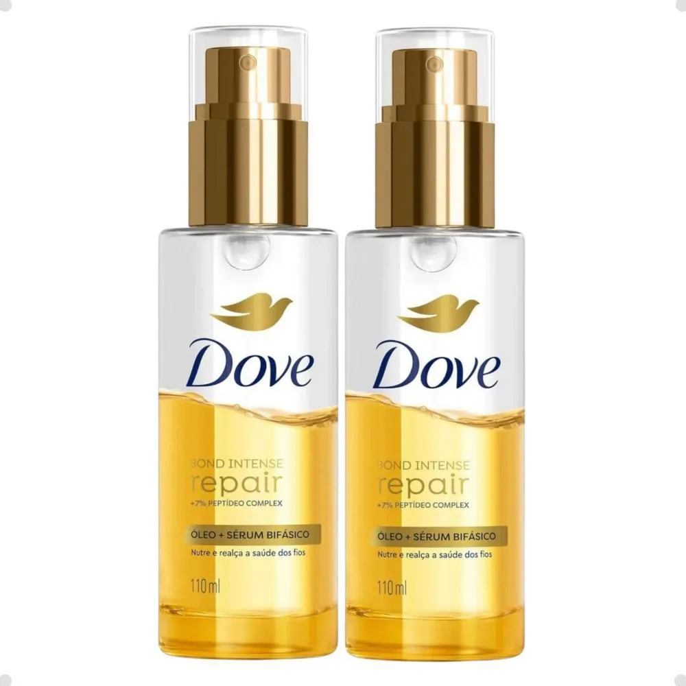 KIT ÓLEO CAPILAR SéRUM BISáFICO DOVE BOND INTENSE REPAIR 110ML COM 2