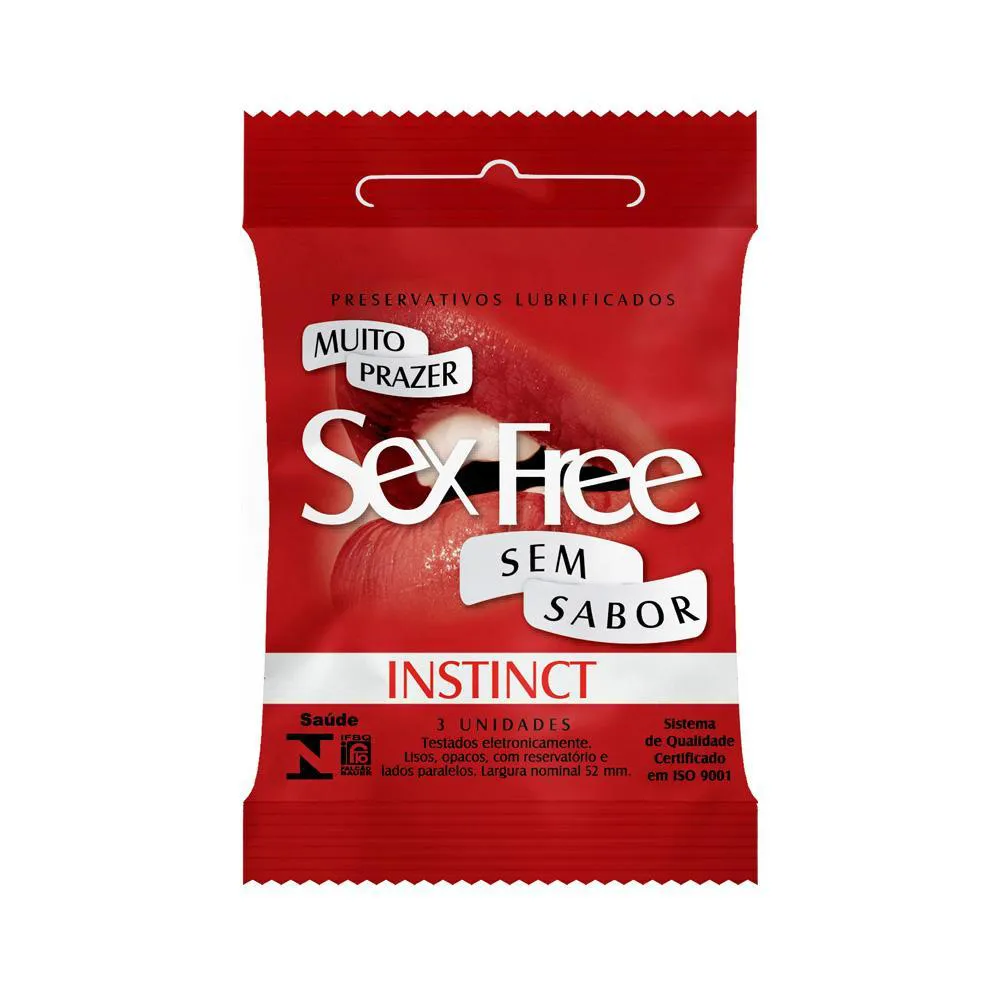 PRESERVATIVO SEX FREE INSTING 3 UNIDADES