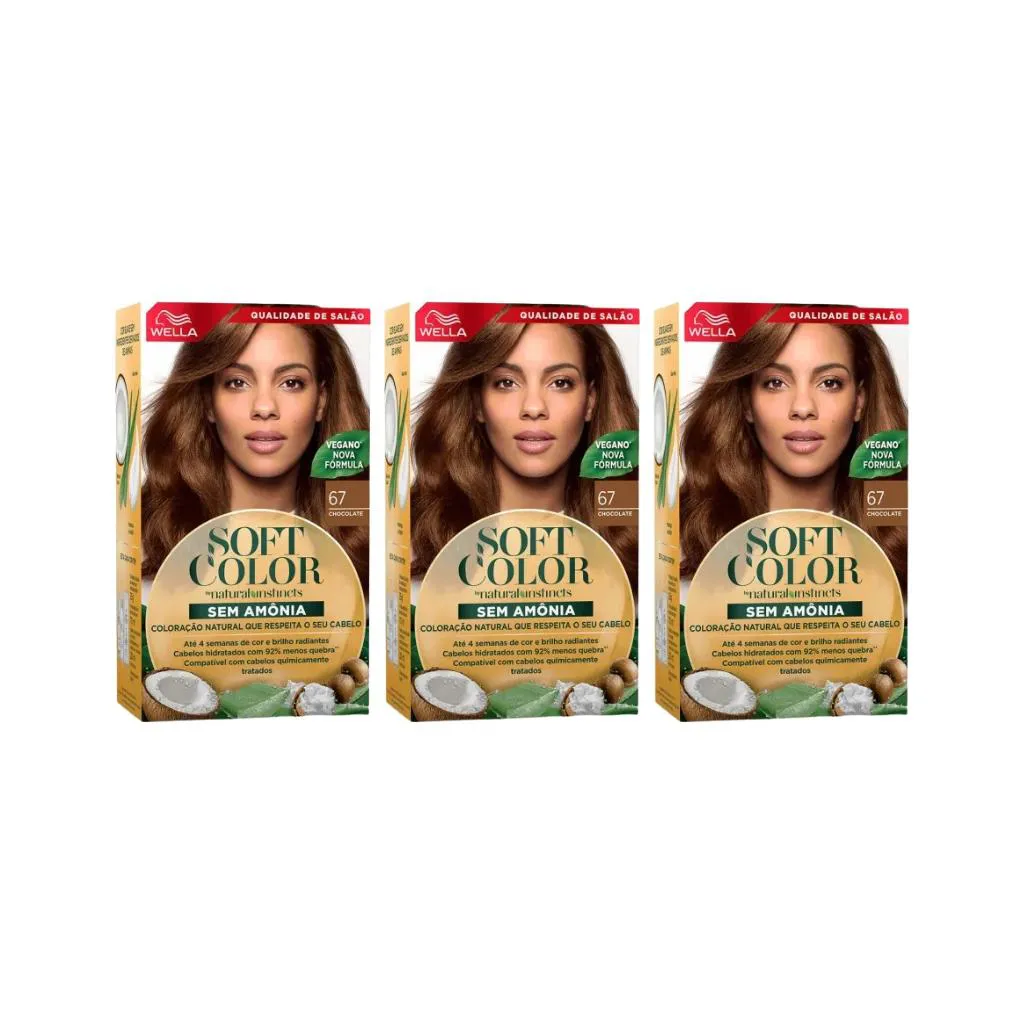 COLORAçAO SOFT COLOR 67 CHOCOLATE-KIT C/3UN