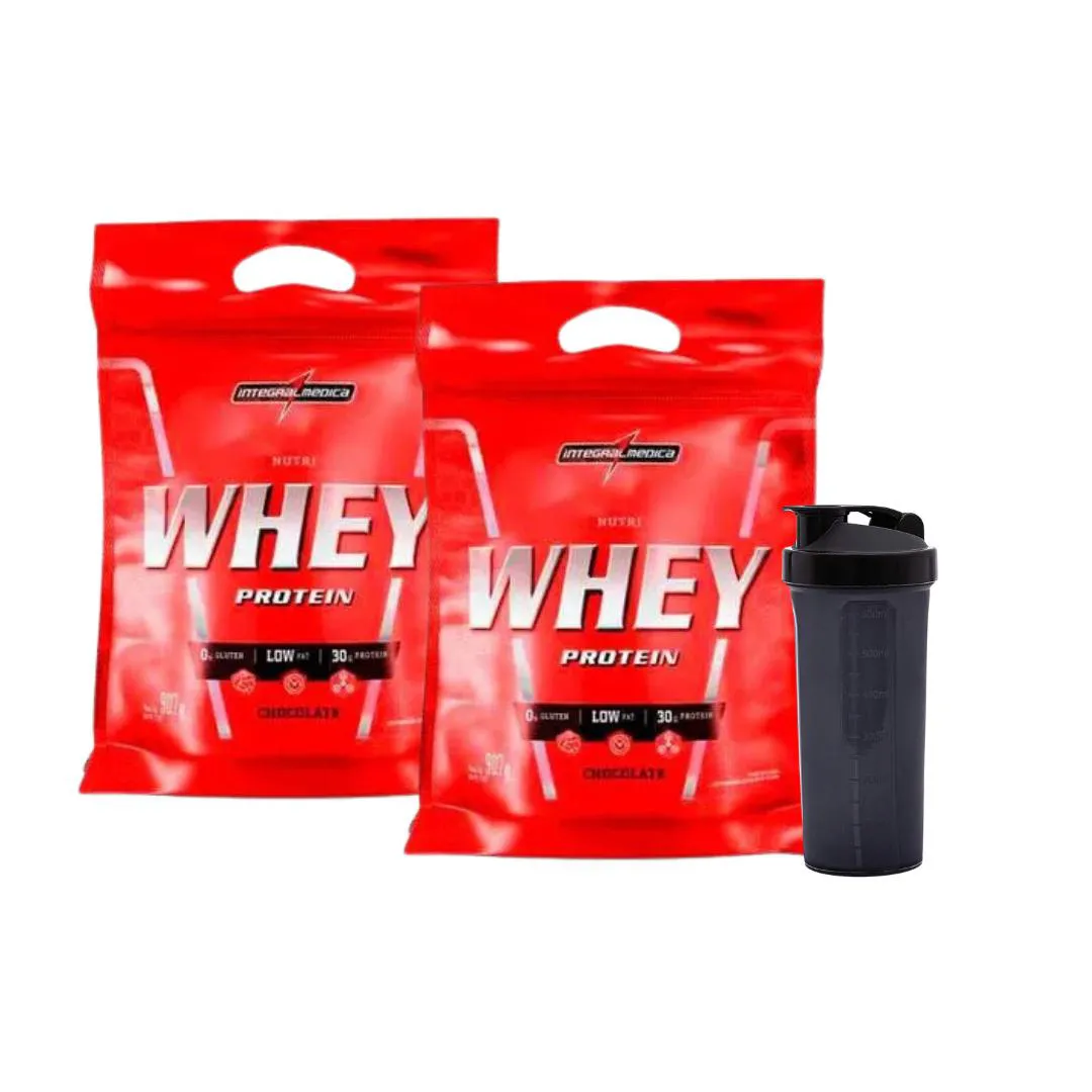 KIT 2X NUTRI WHEY REFIL 907G - INTEGRAL MEDICA Chocolate