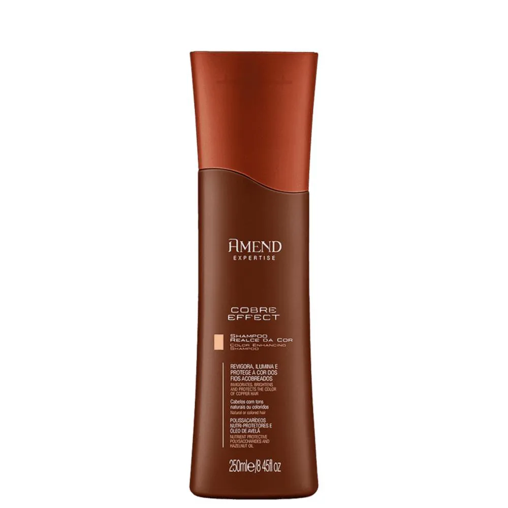 Shampoo Matizador Amend Realce da Cor Cobre Effect Cabelos Coloridos 250ml