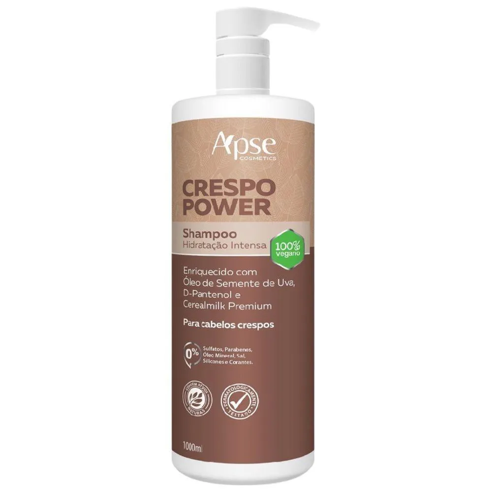 SHAMPOO PARA CABELOS CRESPOS APSE CRESPO POWER 1000ML