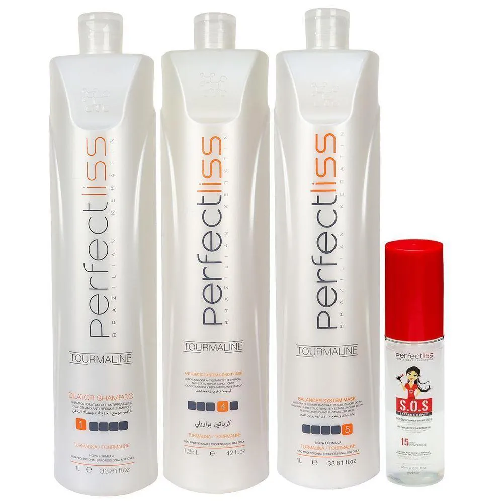 KIT ESCOVA PROGRESSIVA PERFECT LISS TURMALINA E SOS
