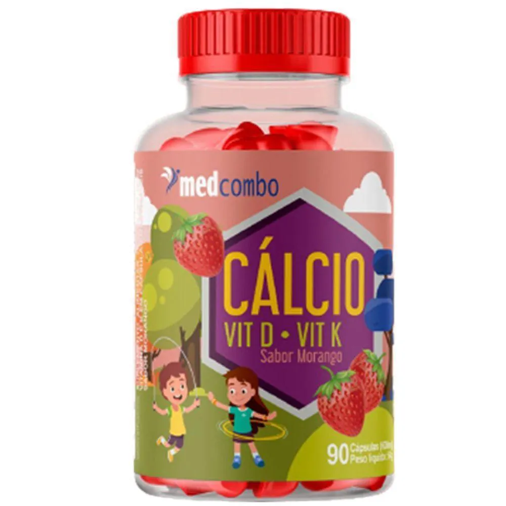 CALCIO INFANTIL VITAMINAS D E K 600MG COM 90 CáPSULAS