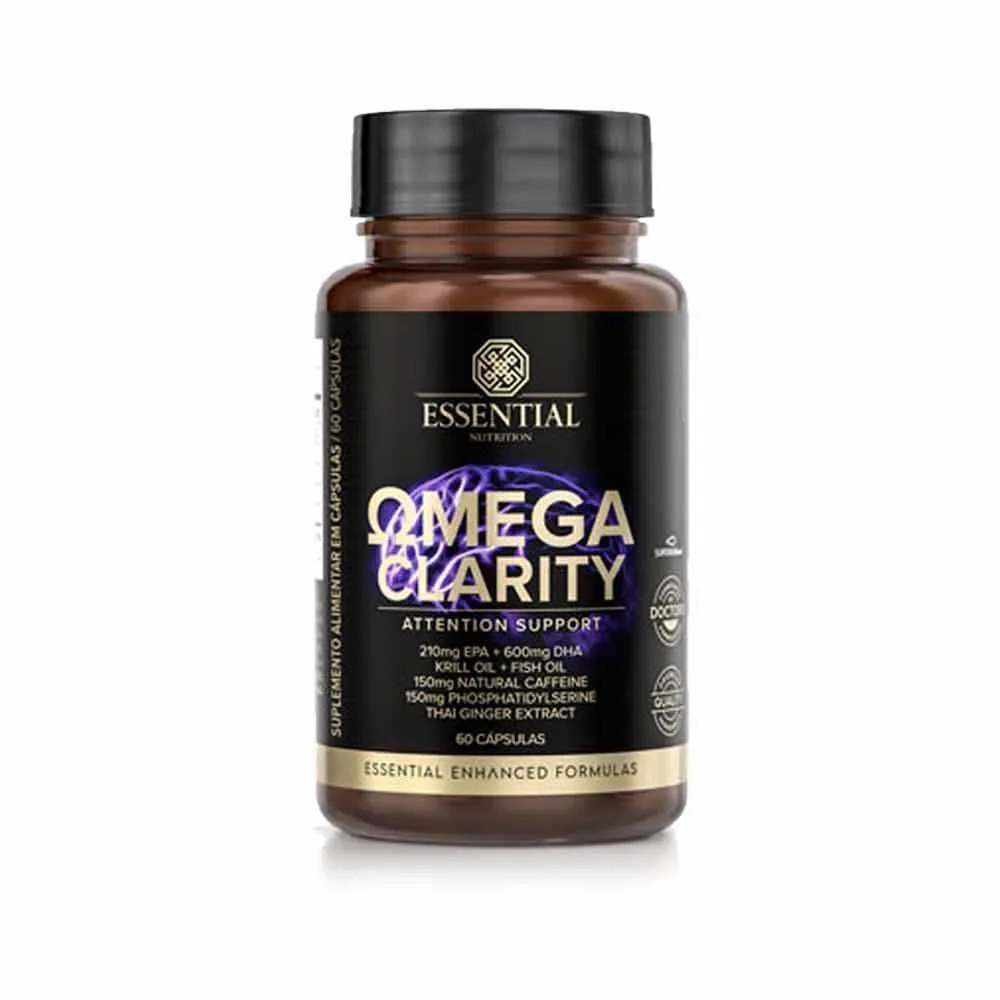 ÔMEGA CLARITY C- CAFEíNA + FOSFATIDILSERINA 60 CAPS - ESSENTIAL