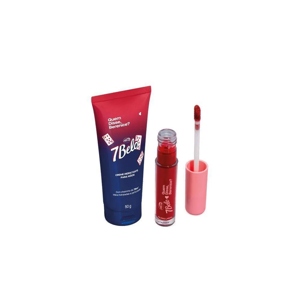 COMBO 7BELO: CREME HIDRATANTE PARA AS MãOS + GLOSS LABIAL EXPLOSãO DE FRAMBOESA 4ML