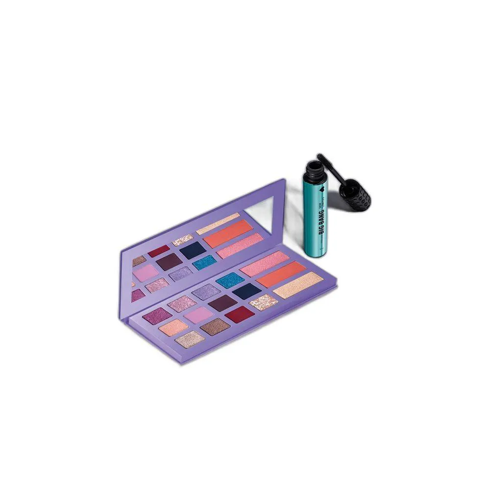 COMBO PALETTE MULTIFUNCIONAL PLURAL + MáSCARA DE CíLIOS BIG BIG SEM LIMITES 10G