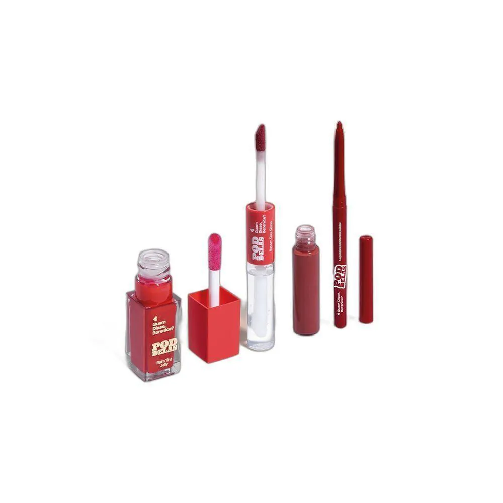 COMBO BALM TINT JELLY VERMELHO AO VIVO 6,5ML + BATOM DUO VERMELHO SE INSCREVE 8ML