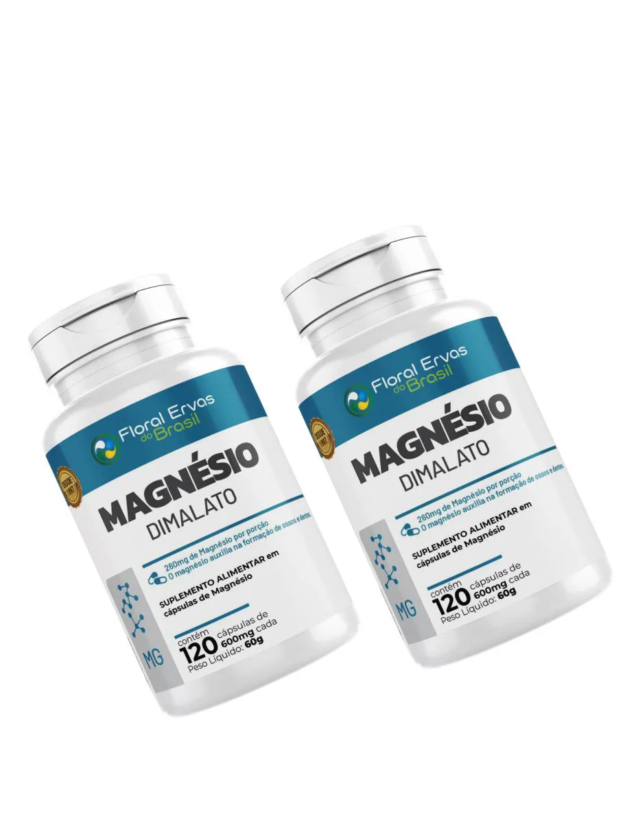 MAGNESIO DIMALATO CONCENTRADO 120 CAPSULAS - 2 FRASCOS