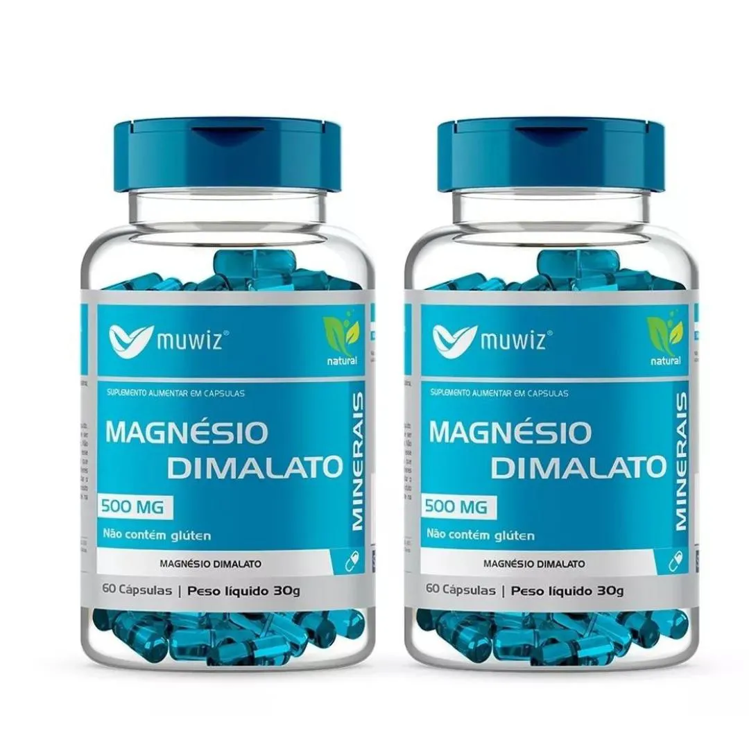 MAGNéSIO DIMALATO 60 CáPSULAS - MUWIZ 2 FRASCOS