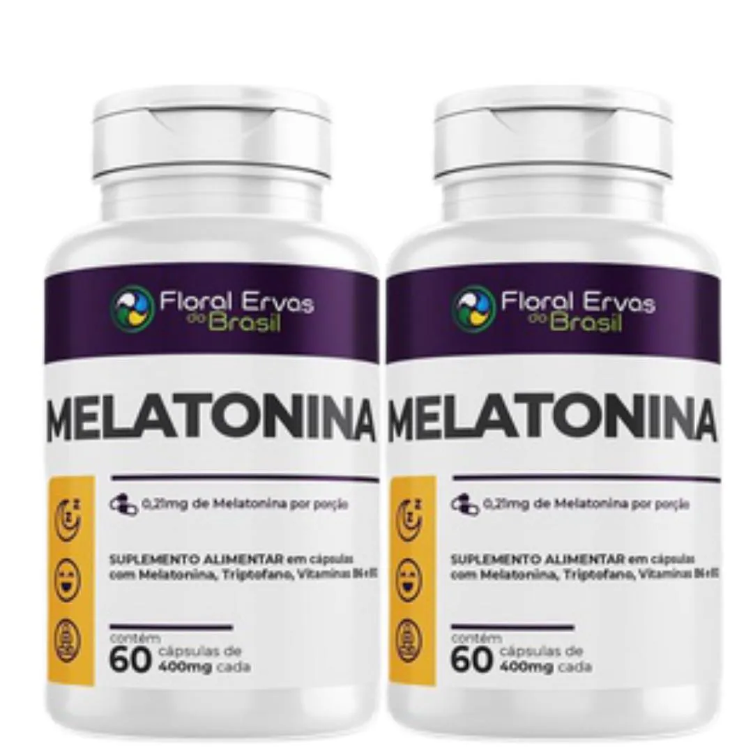 MELATONINA + TRIPTOFANO 500MG 60 CáPSULAS - 2 FRASCOS