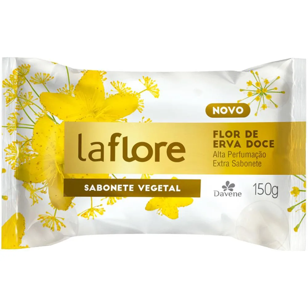 LA FLORE SABONETE BARRA VEGETAL FLOR DE ERVA DOCE 150G DAVENE