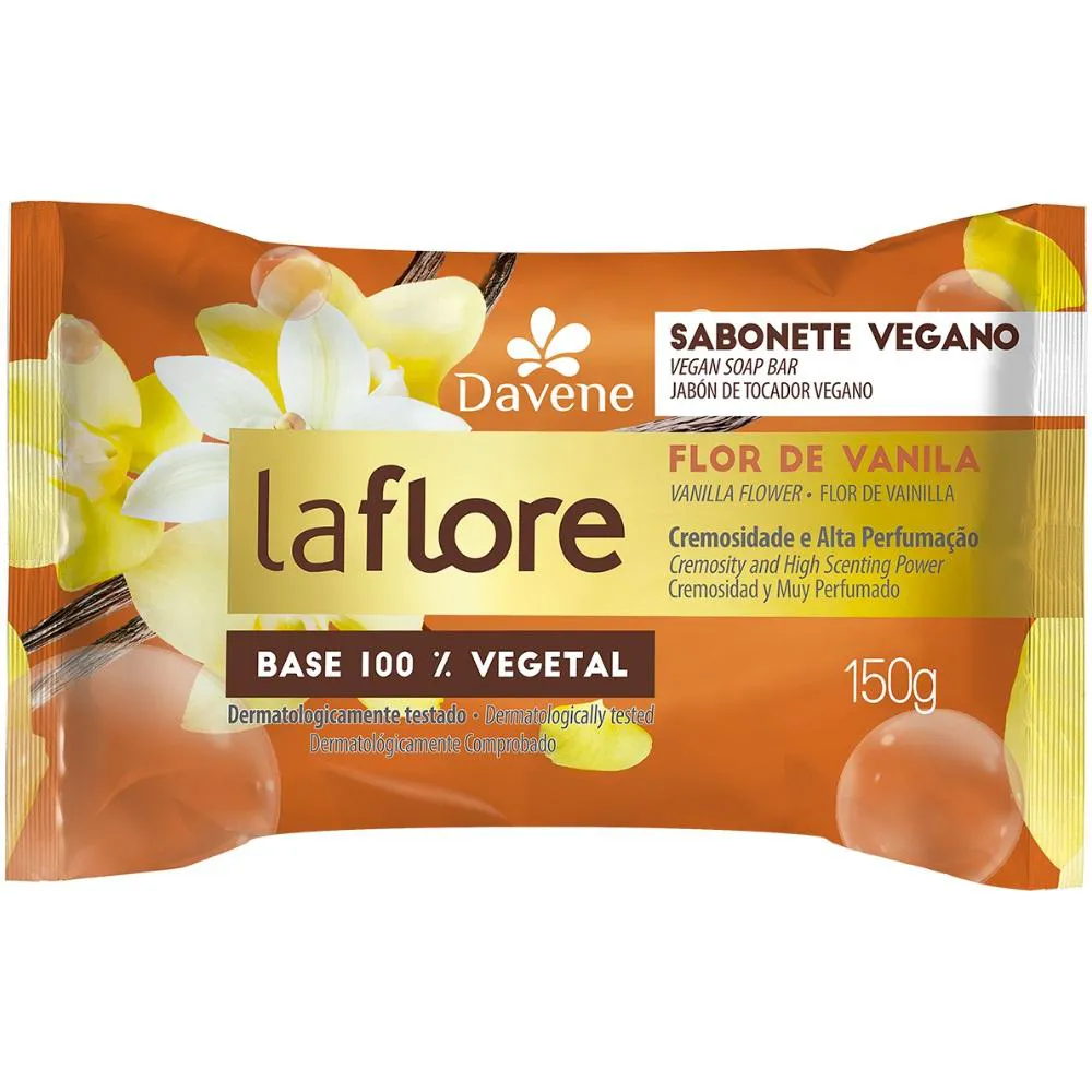 LA FLORE SABONETE BARRA VEGETAL FLOR DE VANILA 150G DAVENE