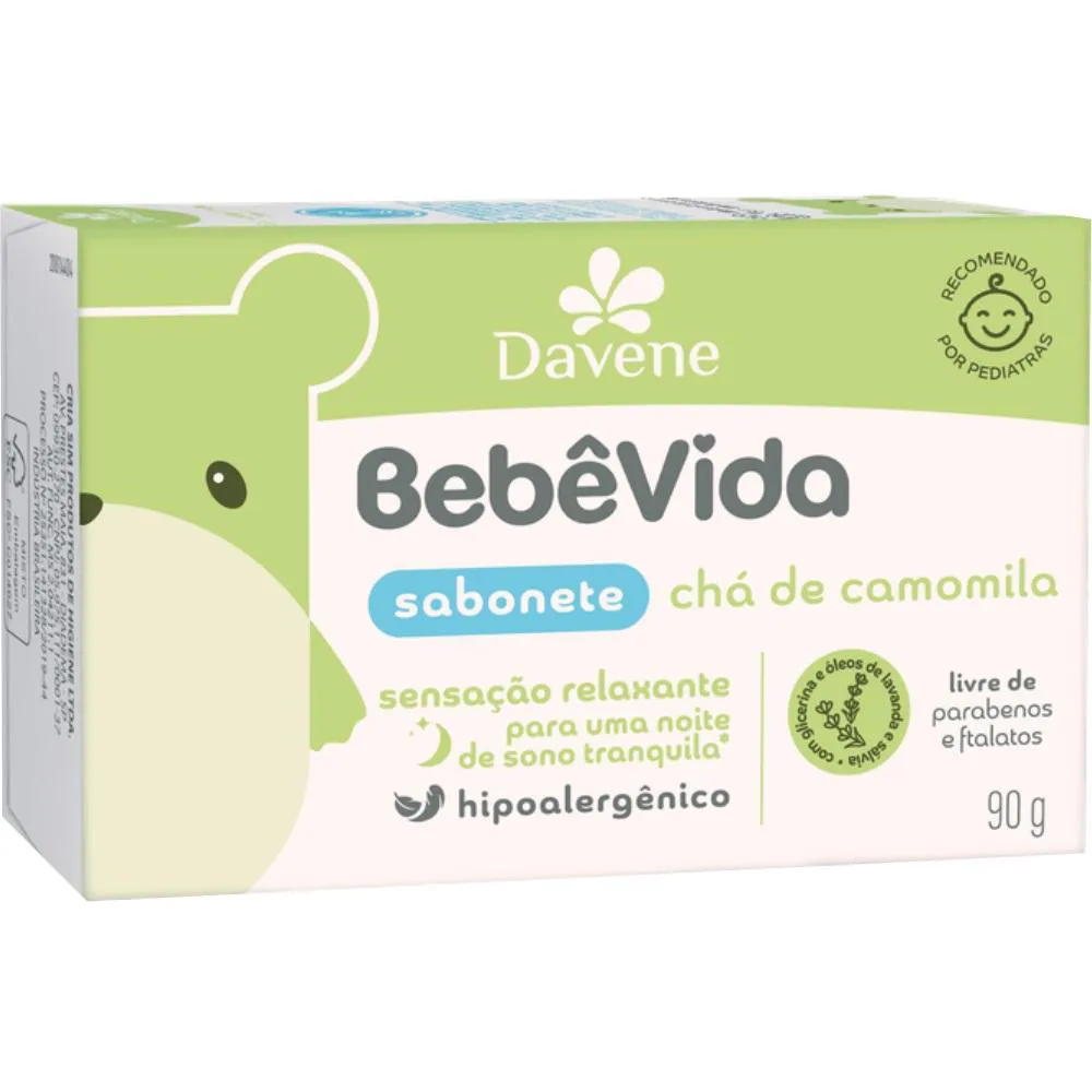 SABONETE VEGETAL BEBE VIDA CHA DE CAMOMILA 90G DAVENE