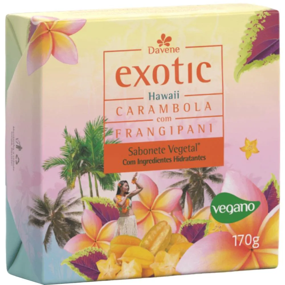 SABONETE VEGETAL HIDRATANTE HAWAII EXOTIC 170G DAVENE